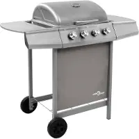 vidaXL -Gasgrill mit 4 Brennern silberfarben