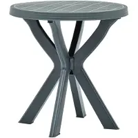 vidaXL Bistrotisch Grün Ø70 cm Kunststoff