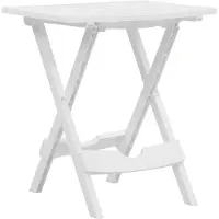 vidaXL Gartentisch Klappbar 44,5x38,5x50 cm Weiß