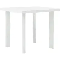 vidaXL Gartentisch Weiß 80x75x72 cm Kunststoff
