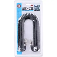 All Ride Luftschlauch 6 mm - 10 m - 10 kg/cm² - Spiralschlauch - mit Schnellkupplungen