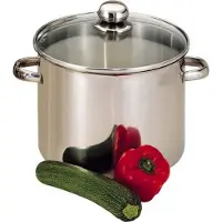 Baumalu Edelstahl-Cateringschale + Glasdeckel - 24 cm