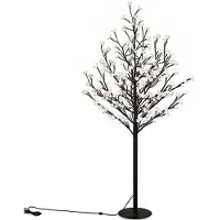 Monzana Kirschblütenbaum 180 cm 200 LED Warmweiß Außen Innen Lichterbaum