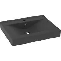 vidaXL Luxus-Waschbecken mit Hahnloch Matt-Dunkelgrau 60x46 cm Keramik