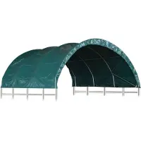 vidaXL Weidezelt PVC 3,7x3,7 m Grün