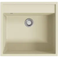 vidaXL Küchenspüle mit Überlauf Beige Granit