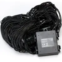 Monzana Lichterkette 100 LED Netzlichterkette Außen Innen Batterie 8 Modi Lichtervorhang Deko Weihnachten Beleuchtung Warmweiß