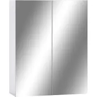 vidaXL Bad-Spiegelschrank Weiß 60x15x75 cm MDF