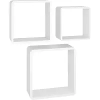 vidaXL Würfelregale 3 Stk. Weiß MDF
