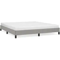 vidaXL Bettgestell ohne Matratze Hellgrau 160x200 cm Stoff