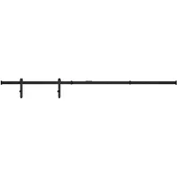vidaXL Mini Schiebetürbeschlag Set für Schranktüren Kohlenstoffstahl 183 cm