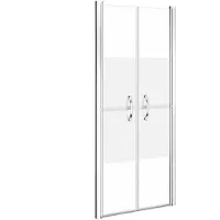 vidaXL Duschtür Halbmatt ESG 76x190 cm