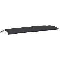 vidaXL Gartenbank-Auflage Schwarz 150x50x7 cm Oxford-Gewebe