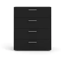 Ebuy24 Petra Kommode mit 4 Schubladen, mattschwarz.