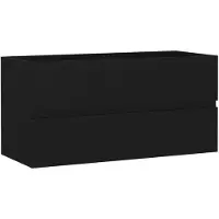 vidaXL Waschbeckenunterschrank Schwarz 90x38,5x45 cm Holzwerkstoff