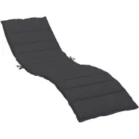 vidaXL Sonnenliegen-Auflage Schwarz 200x60x3 cm Oxford-Gewebe