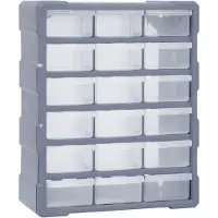 vidaXL Multi-Schubladen-Organizer 18 Schubladen 38x16x47 cm