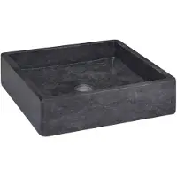 vidaXL Waschbecken Schwarz 40x40x10 cm Marmor