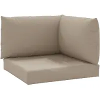 vidaXL Palettensofa-Auflagen 3 Stk. Taupe Stoff