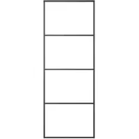 vidaXL Schiebetür Aluminium und ESG Glas 76x205 cm Schwarz