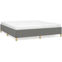 vidaXL Boxspringbettgestell Dunkelgrau 160x200 cm Stoff
