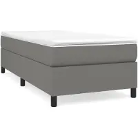 vidaXL Boxspringbett mit Matratze Dunkelgrau 90x190 cm Stoff
