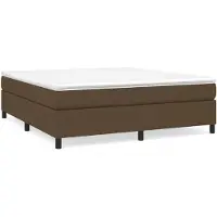 vidaXL Boxspringbett mit Matratze Dunkelbraun 180x200 cm Stoff