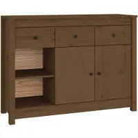 vidaXL Sideboard Honigbraun 100x35x74 cm Massivholz Kiefer