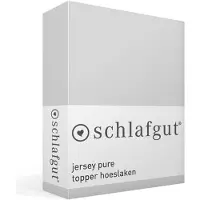 Schlafgut Spannbettlaken "PURE TOPPER in Gr. 90x200, 140x200 oder 180x200 cm, Laken für Topper", aus 100% Bio-Baumwolle, für Matratzen bis 10 cm Höhe, Bettlaken