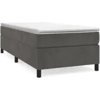 vidaXL Boxspringbettgestell Dunkelgrau 90x200 cm Samt