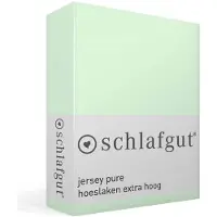 Schlafgut Spannbettlaken "PURE BOXSPRING in Gr. 90x200, 140x200 oder 180x200, für Boxspringbett", aus Bio-Baumwolle, für Matratzen bis 40 cm Höhe, Bettlaken