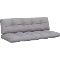 vidaXL Palettenkissen 2-Tlg Grau Stoff 360822