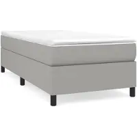 vidaXL Boxspringbettgestell Hellgrau 90x190 cm Stoff