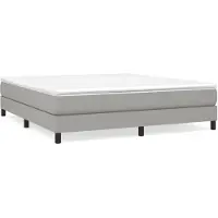 vidaXL Boxspringbettgestell Hellgrau 160x200 cm Stoff