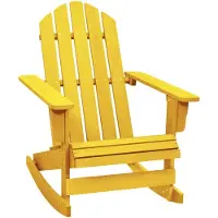 vidaXL Adirondack-Schaukelstuhl Massivholz Tanne Gelb