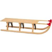 Nijdam Davos Schlitten – Schlitten – XL – 110 cm – Holz – Rot