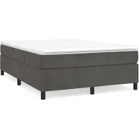vidaXL Boxspringbettgestell Dunkelgrau 140x200 cm Samt