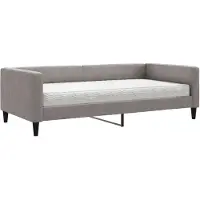 vidaXL Tagesbett mit Matratze Taupe 100x200 cm Stoff