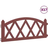 vidaXL Rasenkanten 17 Stk. Rot 10 m PP