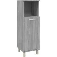 vidaXL Badschrank Grau Sonoma 30x30x95 cm Holzwerkstoff