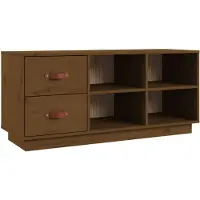 vidaXL Schuhbank Honigbraun 100x34x45 cm Massivholz Kiefer