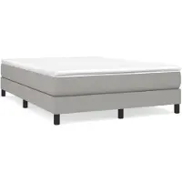 vidaXL Boxspringbettgestell Hellgrau 140x200 cm Stoff