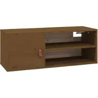 vidaXL Wandschrank Honigbraun 80x30x30 cm Massivholz Kiefer