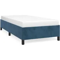 vidaXL Bettgestell ohne Matratze Dunkelblau 100x200 cm Samt