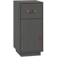 vidaXL Sideboard Grau 34x40x75 cm Massivholz Kiefer