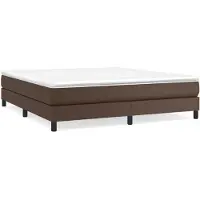 vidaXL Boxspringbettgestell Braun 180x200 cm Kunstleder