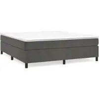 vidaXL Boxspringbettgestell Dunkelgrau 200x200 cm Samt