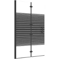 vidaXL Faltbare Duschkabine ESG 80x140 cm Schwarz