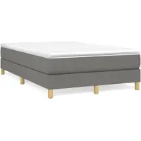 vidaXL Boxspringbettgestell Dunkelgrau 120x200 cm Stoff