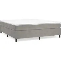 vidaXL Boxspringbettgestell Hellgrau 180x200 cm Samt